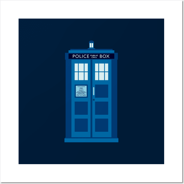 The Blue Police Box Wall Art by StudioInfinito